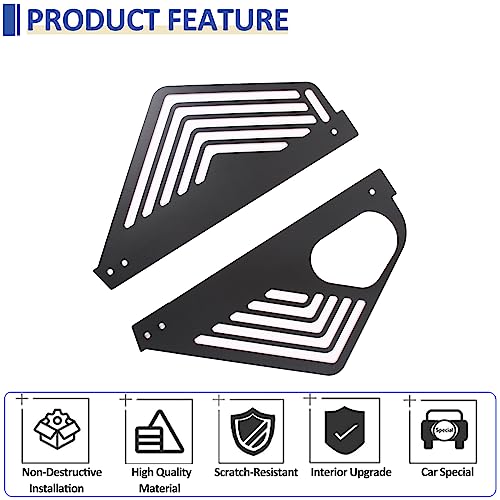 Image of Daeiclru Engine Bay Panel Cover Compatible with Chevrolet Corvette C8 2020-2023, Aluminium Engine Protector Splash Shield, Left Right Engine Case Guards (Black)