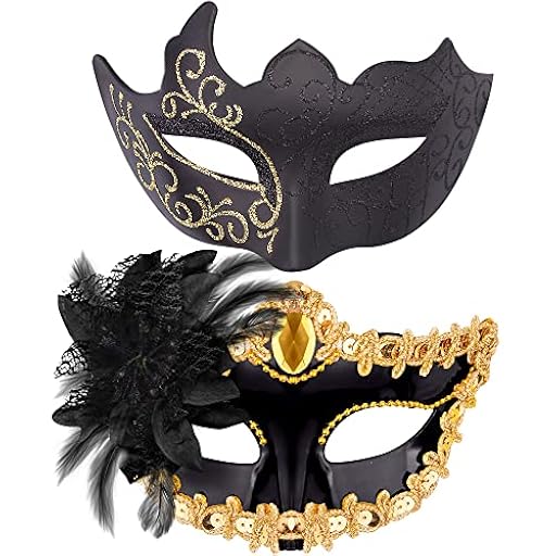 SIQUK 2 Piezas Máscara Mascarada Parejas Veneciana Media Cara para Mujer Hombre, Halloween Carnaval, Negro & Violeta | Ya disponible en tu tienda friki favorita! En mundofriki.es! SIQUK 2 Piezas Máscara Mascarada Parejas Veneciana Media Cara para Mujer Hombre, Halloween Carnaval, Negro & Violeta | Ya disponible en tu tienda friki favorita! En mundofriki.es!