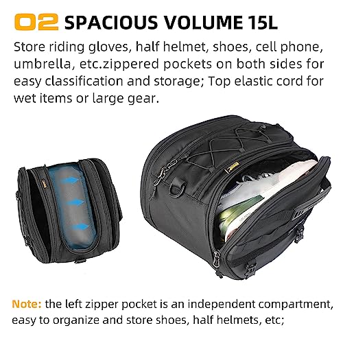 Bolsa Karlak grande para moto con capacidad 15L miniatura 5