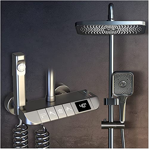 Système de douche effet pluie de luxe avec mitigeur thermostatique pour salle de bain