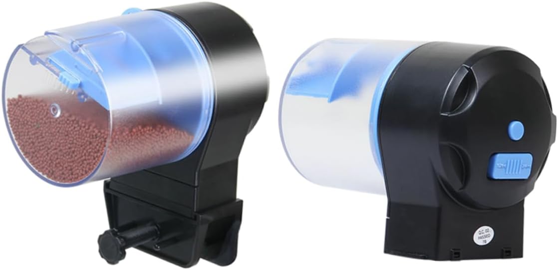 Happyyami Automatic Fish Feeder for Aquarium Battery Operated Timer Dispenser Food Outlet for Fish Types