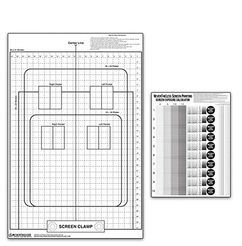 Nevertheless Screen Printing Pre Registration Template - Transparency Poster & Exposure Calculator - for Film Placement and Screen Burning