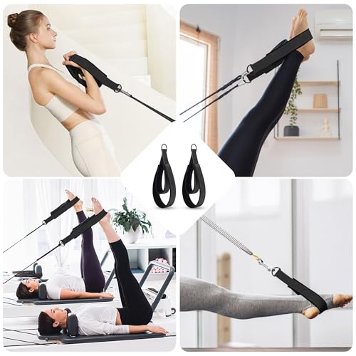 2PCS Comfortable Enhanced Thickness Pilates Double Loop Strap - D-Ring Strap for Home Gym & Yoga Workout Accessories - Image 6