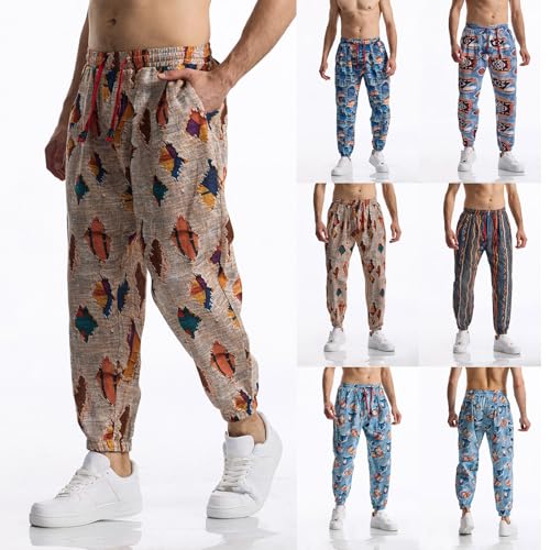 Pantalon cargo imprimé 3D avec taille élastique ajustable - 6