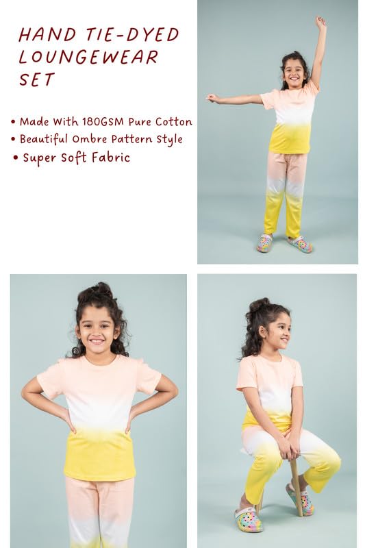 Image of Tweeny Mini Kids Girls Pure Cotton Tie Dye Sleepwear