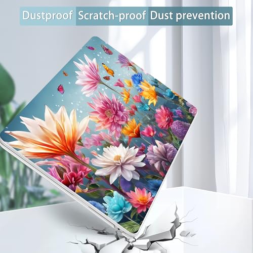 Image of Tuiklol for MacBook Air 13 inch Case M5 2026 M4 2025 M3 2024 M2 2022 Release Model A3449 A3240 A3113 A2681,Plastic Hard Shell Cover for MacBook Air 13.6 with Touch ID, Multicolored Floral