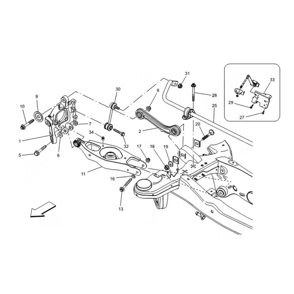 Zestawy wahaczy tylnego zawieszenia kompatybilne z Maserati Quattroporte M156 Maserati Ghibli M157 670007252 670007251(8 Pcs 2013-2016)