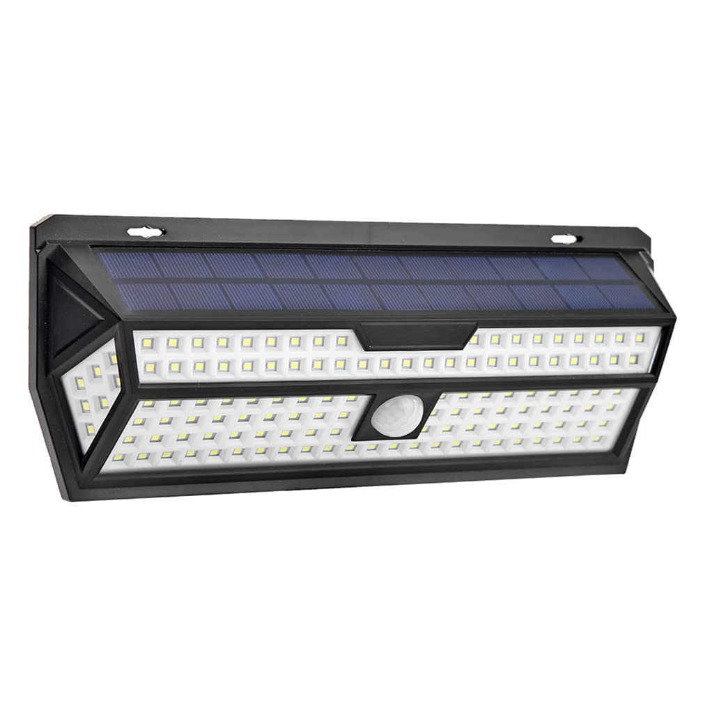 Lampe solaire d'extérieur puissante 132 LED avec détecteur pour sécuriser le garage