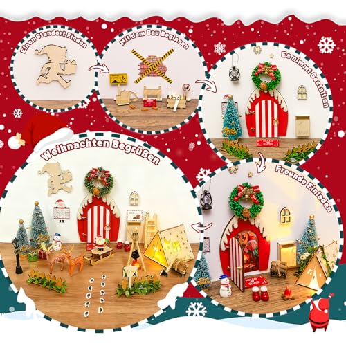 Wichteltür Bolweo Set mit 71 Teilen für Weihnachtsdeko
