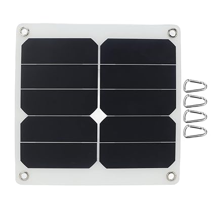 EXCLUZO Solar USB Charger, Solar Charging Panel High Conversion Efficiency 15W 5V for Tablet Computer for Outdoor Travel for Mobile Phone