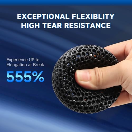Image of TPU 95A Filament 1.75mm Black 1kg - Flexible 3D Printer Filament | TPU 95A filament 1kg (2.2 lbs), flexible, high elasticity, strong impact resistance, low stringing, easy FDM print