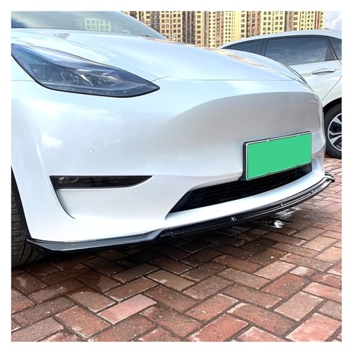 Alerón de parachoques delantero con apariencia de fibra para Tesla Model Y de 2020 a 2023 5