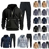 RUITOTP Conjunto Deportivo Conjuntos Deportivos Hombre Gym de Otoño Y Invierno Zip Chándal De Hombre De 2 Piezas Deportes Al Aire Senderismo Pack Viajes Traje