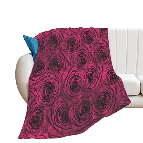 Couverture de lit rose en polaire douce pour décoration de salon chic