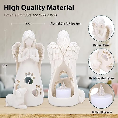 Dog Memorial Gifts, Pet Loss Gifts, Dog Angel Candle Holder Statue, Passed Away Dog Gifts, Dog Remembrance Gifts - Image 3