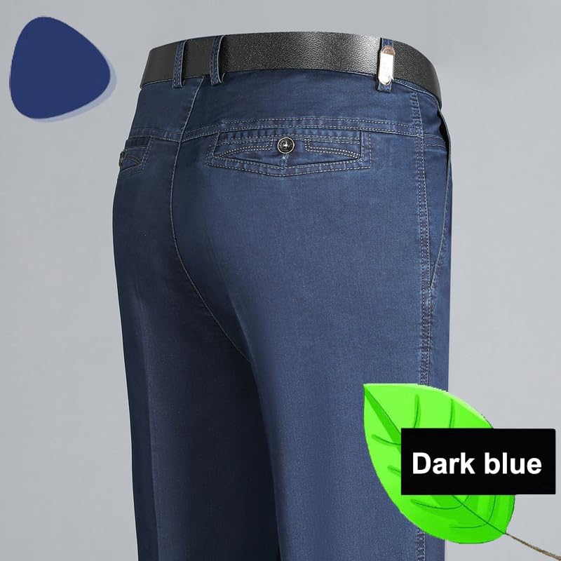 Men's Comfort Waist Relaxed Fit Classic High-Waist Straight Leg Jean2