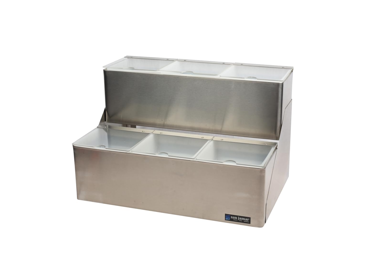 Condiment Center Garnish Center by San Jamar – 6.0 quarts, Stainless Steel, silver, Model B6706INL