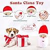EZIYIN Christmas Dog Toys 9 Pack, Luxury Santa Puppy Chew Toy, Cotton Squeaky Plush Toys for Small Dogs, Durable Interactive Rope Treat Dog Ball and Bones, Rubber Teething Toys for Dogs Gifts #4
