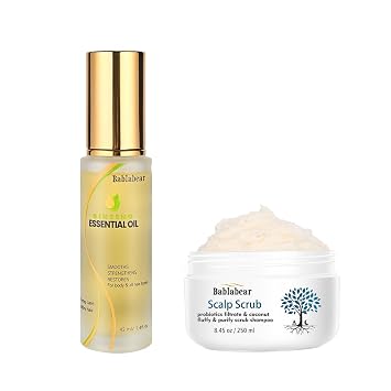 Bablabear Hair Oil for Damaged Hair Scalp Exfoliator Scrub