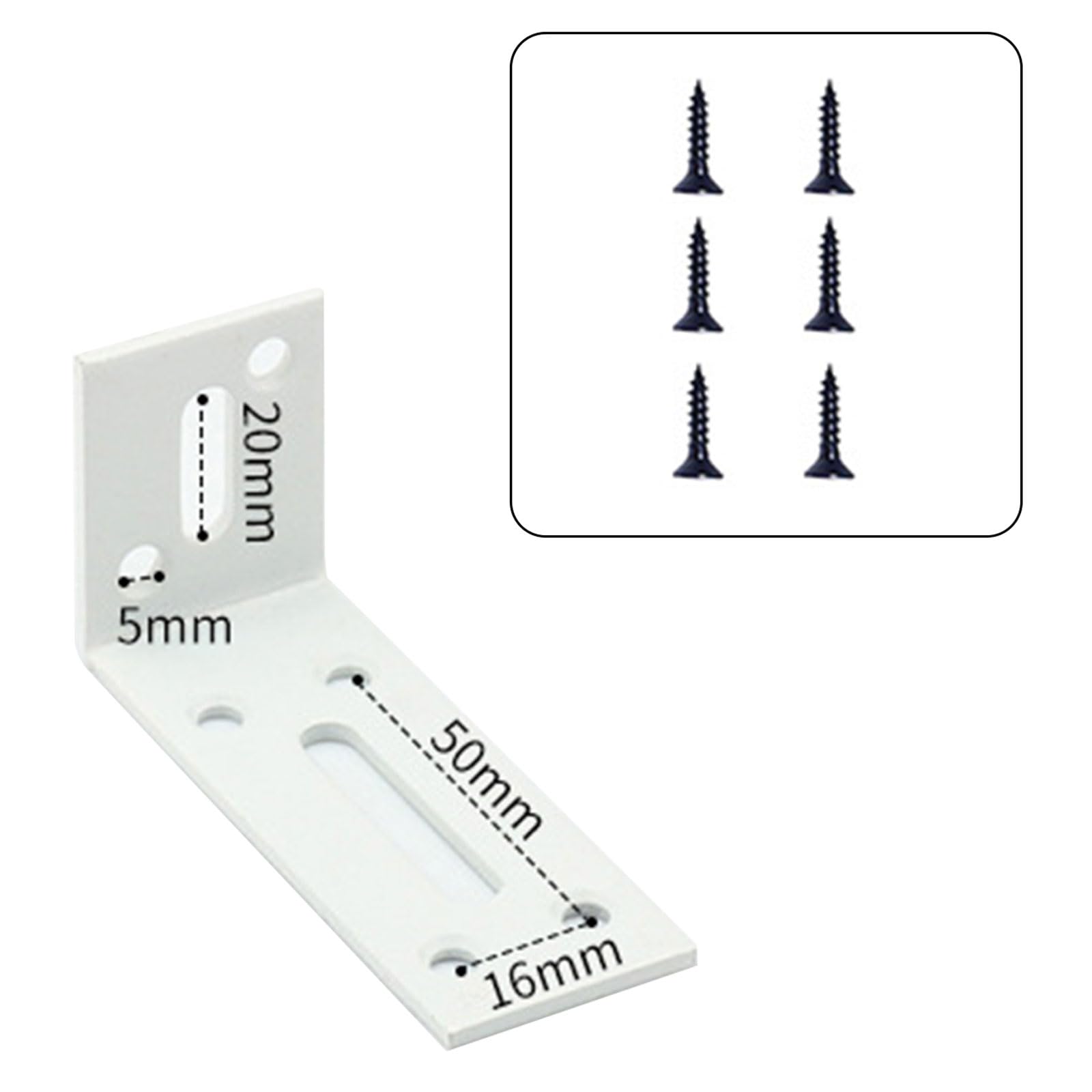 Hgenahgtf White Duty L-Shaped Shelf Holder Cold-Rolled Steel Shelf Mounting Bracket Decorative Brackets L Bracket