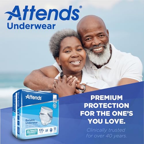Attends Bariatric Disposable Underwear, 2X-Large, AU50, Ultimate Absorbency, 48 Ct