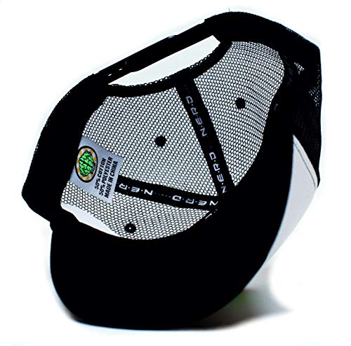 Custom Glow Truckers Hat Cap Unisex Adult Adjustable Multi Colors (Black/White)