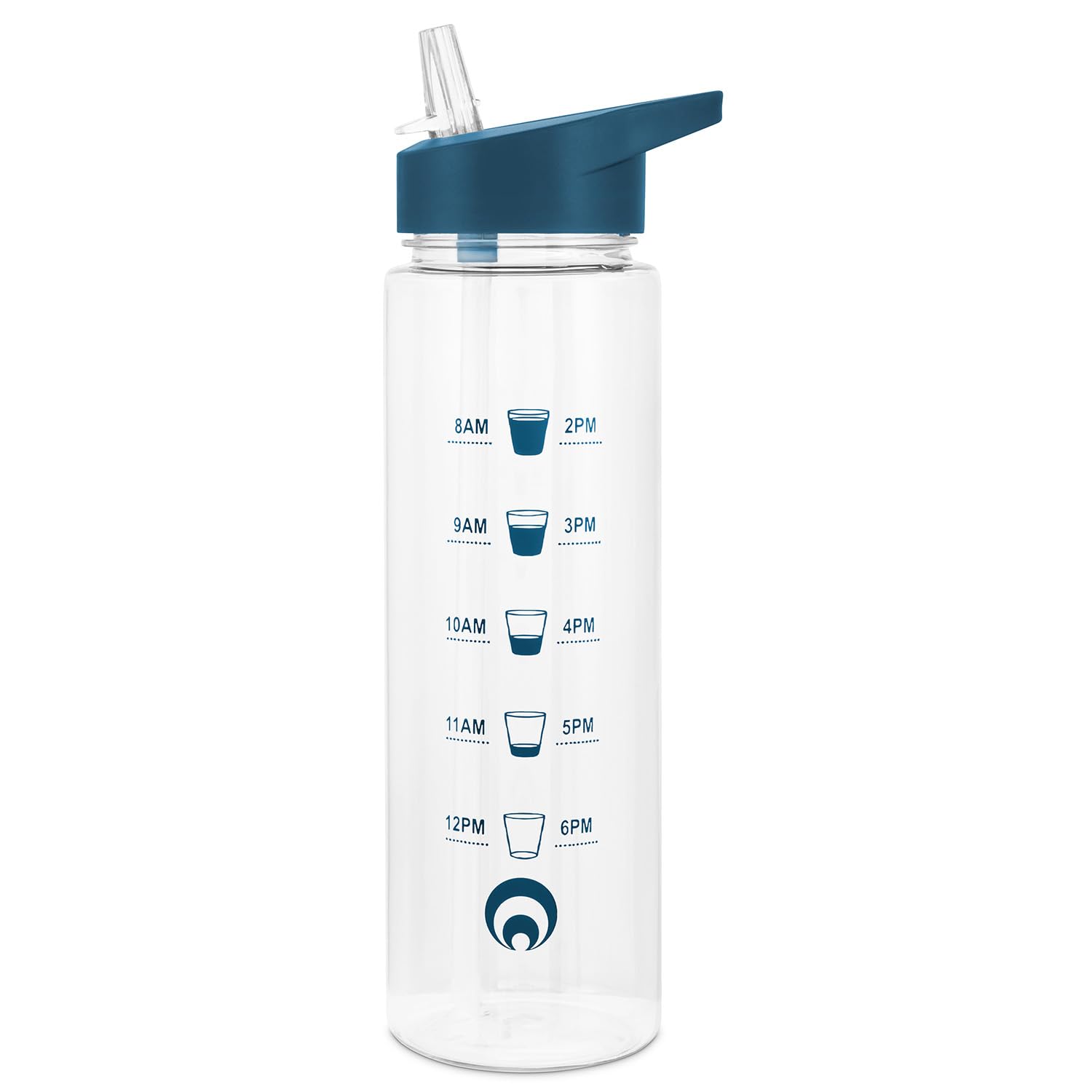 Restore Triton Straw Sipper, Water Bottles with Straw, Race 700ml Flip Top Tracker Bottle, Leak Proof BPA Free Integrated Carry Hook on Lid Design (Navy, 700ml)