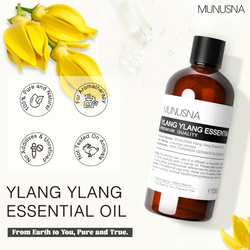 Image of Ylang Ylang Essential Oil for Skin Hair Care, Aromatherapy, 100ML