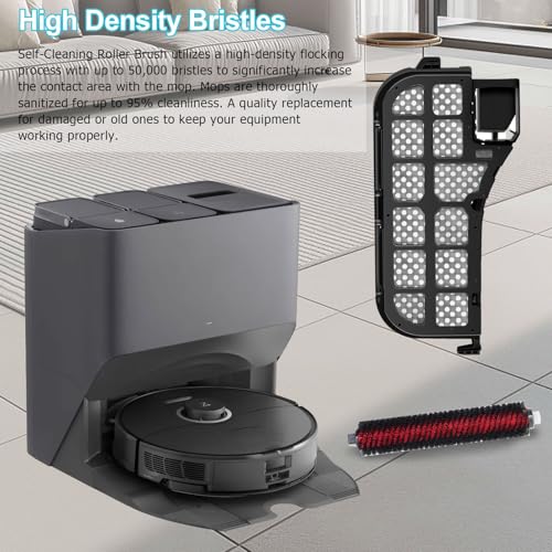 2 Stück Wasserfilter für Roborock S8 Pro Ultra, Kunststoff Material, mit 2 Reinigungsbürsten, Ersatz Zubehör für Roborock, Geeignet für Haus-, Hotel- und Büroreinigung