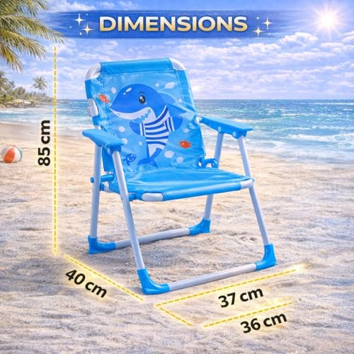 Image of ARUP Folding Kids Chairs Practical Portable for Garden, Outside Trips, Beach, Fishing, Hiking, Camping, Furniture Lawn, Pool, Travel & Outdoor Chair