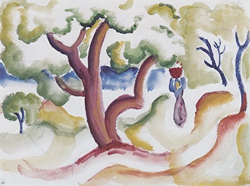 Affiche August Macke Forest format Small imprimée sur papier d'art mat