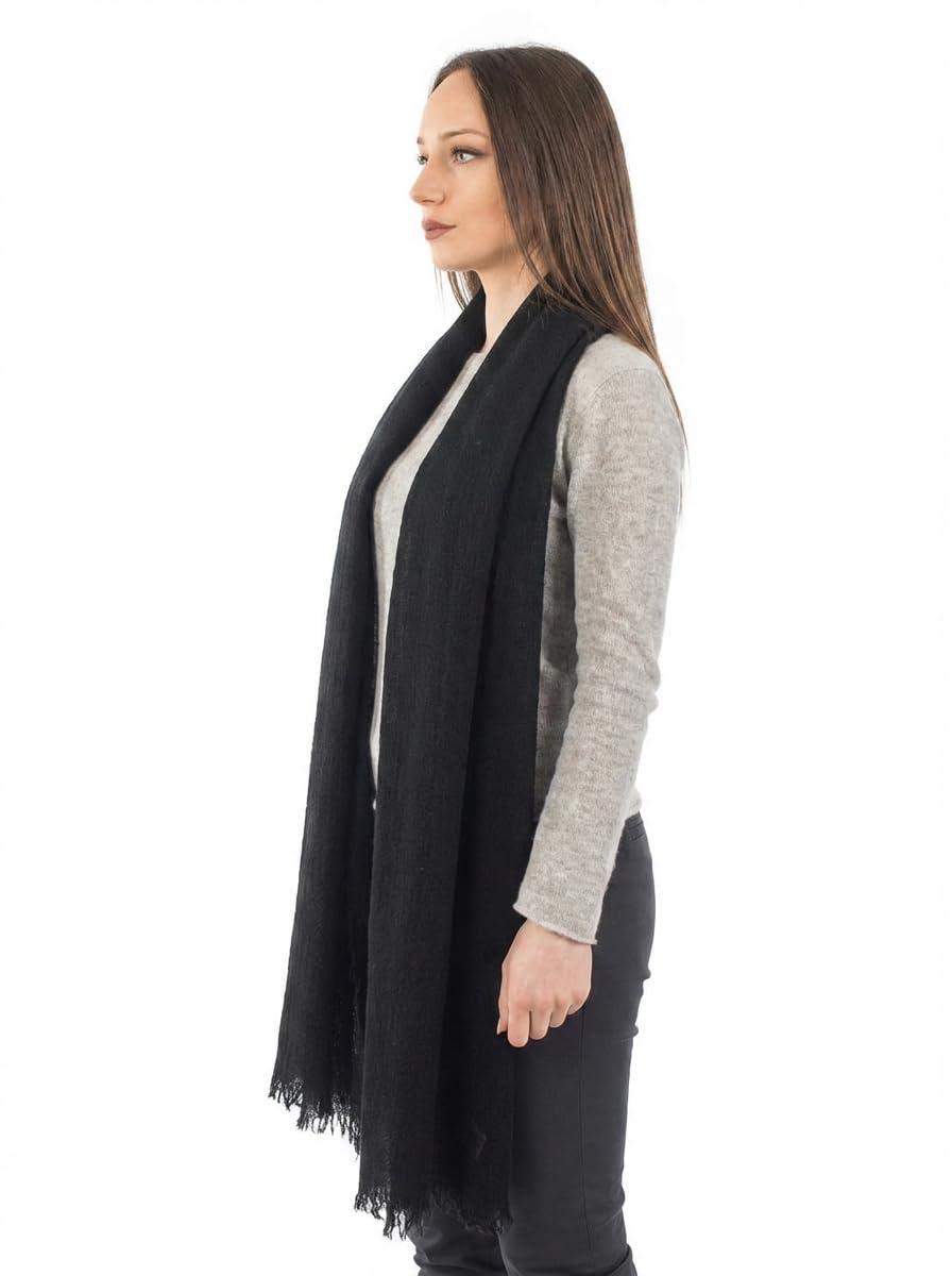 DALLE PIANE CASHMERE Pashmina Donna 100% Cashmere | Pashmina leggera per primavera e viaggio, 70x200cm, scialle versatile tutto l'anno, un raffinato regalo Made in Italy