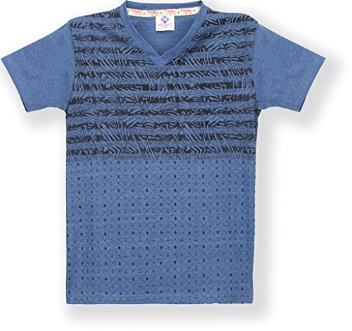 Image of TONYBOY Boy's Tribal Regular fit T-Shirt (2158 Blue 11-12 Years)