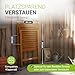 Juskys® Beistelltisch Zadar S - Klappbar für platzsparende Nutzung, aus geöltem Akazienholz, ideal für Garten und Balkon, 46x46x46 cm