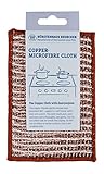 Redecker 2-Ply Woven Copper Scrubbing Cloth & Microfiber Cleaning Wipe β Dual-Surface, Non-Scratch, Reusable & Machine Washable Real Copper Pad for Kitchen & Home