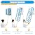 Pull Down Attic Ladder, 12 Steps Folding Retractable Loft Ladder with Armrests, Wall-Mounted Scissor Attic Ladder for Garages Roofs Basements, Load Capacity 881.85lbs (Blue)