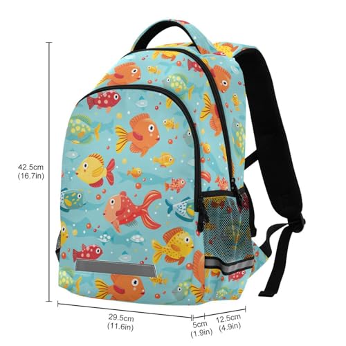 KLL Colorful Fish Designed traveling backpacks for kids with big books bag for boy mochilas escolares para ni?os3
