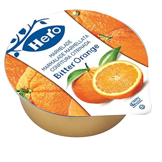 Hero Confitura de Naranja Amarga en Porciones Natural Sin Conservantes Ideal para Hostelería 72 unidades de 25 g
