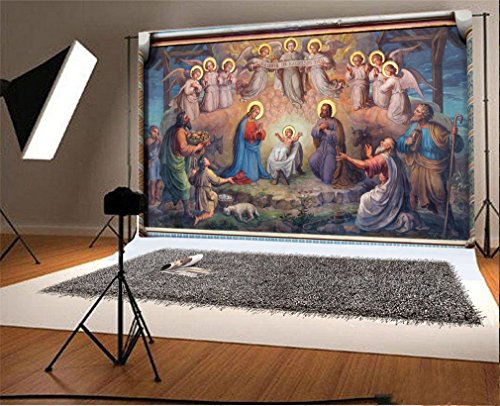 YongFoto 2,2x1,5m Vinile Sfondo Fotografico Gesù