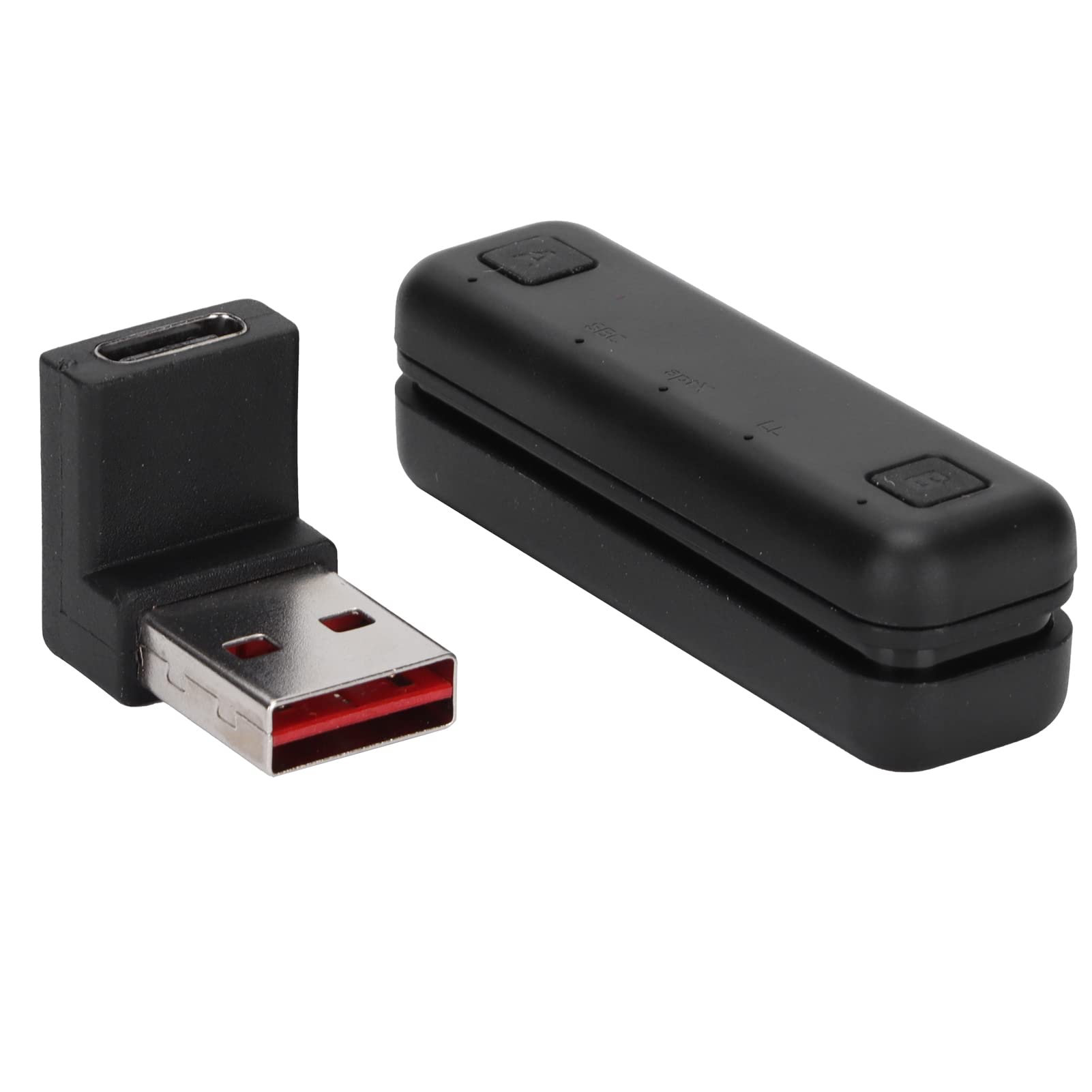 Adaptateur Bluetooth émetteur sans fil à faible latence pour PC, double flux Bluetooth 5.0, design compact, noir