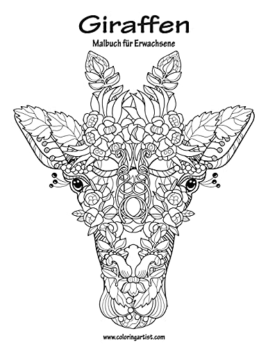 Giraffen-Malbuch für Erwachsene 1 (Volume 1) (German Edition)