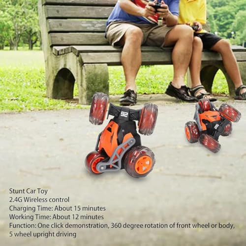 Image of Brand Conquer Remote Control Rock Crawler Mist Smoke Spray Function, High Speed 1:18 RC Car Toys for Boys 2WD Off Road Vehicle Toy Cars for Kids Monster Truck Rock Climbing Car Toy (Stunt Cars Red)