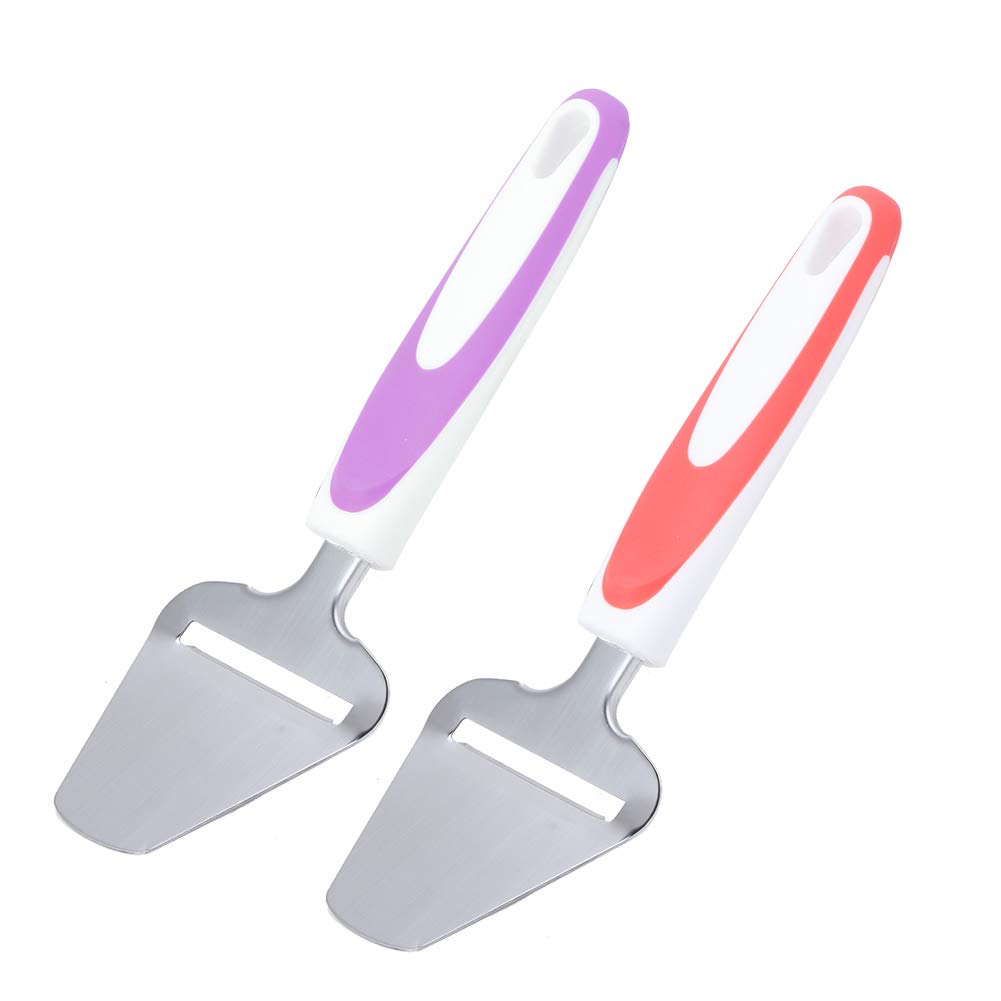 2Pcs Stainless Steel Cheese Slicer, Handheld Slicer Spatula Cutter Kitchen Utensils Cheese Peeler Slicer Cheese Shaver for Block Cheese