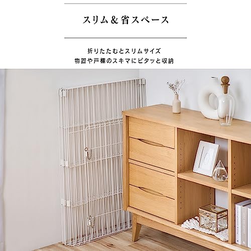 by Amazon ペットサークル ドア付き マットホワイト 幅149.5cm×奥行149.5cm×高さ91.4cm の商品画像 2