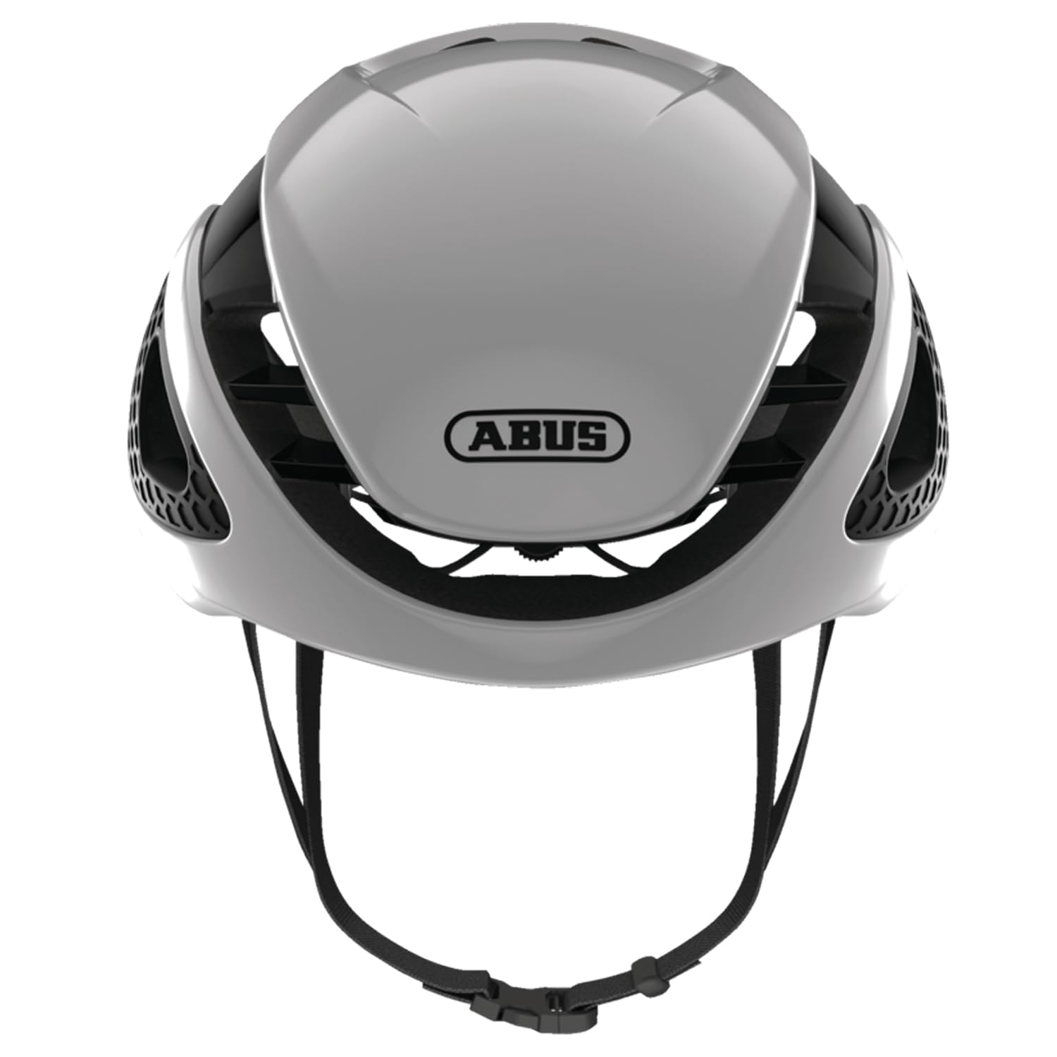 ABUS Unisex Fahrradhelm, Weiß (Polar White), L (59-62 cm) | Fahrradhelm mit aerodynamischen Gurtbändern, kühlendes Luftstrom-System, Brillenhalterung, Verstellsystem, Zopf-Öffnung