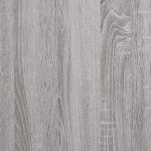 Estantería de salón moderna en madera gris con divisor estable para libros y decoración 8