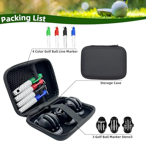 Golf Ball Marker Set with Carry Case