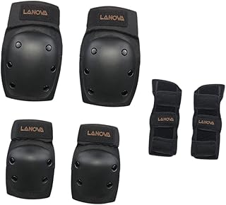 BESPORTBLE 6 Peças Joelheiras Esportivas Equipamento De Proteção Para Patinação Adultos Joelheiras Para Adultos Protetores De Patinação Protetor De Cotovelo Infantil Patinação Rótula