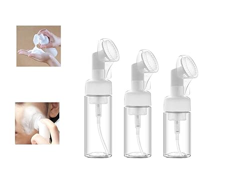 3pcs Vacía Limpiador Facial Botella Espuma Espuma Gel Cepillo de Lavado de Cabeza Botella de Espuma Tipo de Presión Batidor de Leche Limpiadora,
