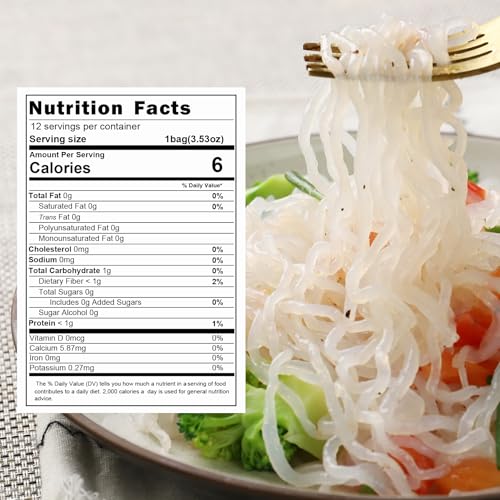 Image of Hethstia Konjac Noodle, Shirataki Noodle Spaghetti 12 Packs, Low Carb Pasta, Low Calorie, Vegan, Gluten Free, Sugar Free, Keto, Ready to Eat, Healthy Diet, Holiday Gifts